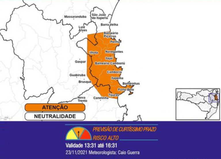 Defesa Civil De Santa Catarina Alerta Para Possibilidade De Condi Es