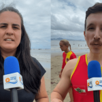 [VÍDEO] Penha: banhista que foi arrastado pelo mar na Praia de São Miguel segue desaparecido; vereadora anuncia conquista de posto de guarda-vidas para o local