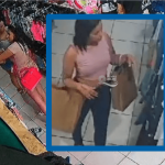 [VÍDEO] Mulheres são flagradas furtando peças de roupas em loja de Penha