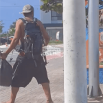 [VÍDEO] Homem em situação de rua provoca conflito em avenida beira-mar