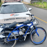 Perturbação de sossego: Polícia Militar de Penha apreende a sétima bicicleta motorizada do mês de janeiro