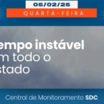 [VÍDEO] Previsão do tempo para Santa Catarina: quarta-feira, 05 de fevereiro de 2025