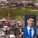 [VÍDEO] Familiares e amigos protestaram por Luiz Eduardo, motociclista morto por fio de pipa em Navegantes