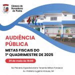 Câmara de Penha promove nesta quinta-feira (29), audiência pública para avaliação das Metas Fiscais do 1º quadrimestre