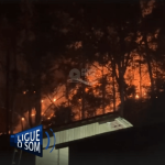 [VÍDEO] Fogo em vegetação assustou moradores de Penha na noite deste sábado (26)