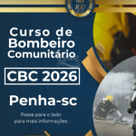 Corpo de Bombeiros Militar de Penha abre inscrições para o Curso de Bombeiros Comunitários 2026