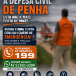 Defesa Civil de Penha passa a contar com o telefone 199