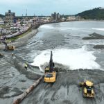 Mais de 70% das obras do alargamento da Praia do Gravatá em Navegantes já estão concluídas