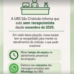 Penha: pacientes questionam falta de recepcionista em Unidade Básica de Saúde há quase um ano