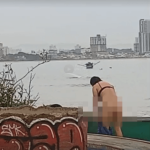 [VÍDEO] “Peladona de Penha” é gravada por outros ângulos; visitante da Praia da Armação fica indignada com a cena